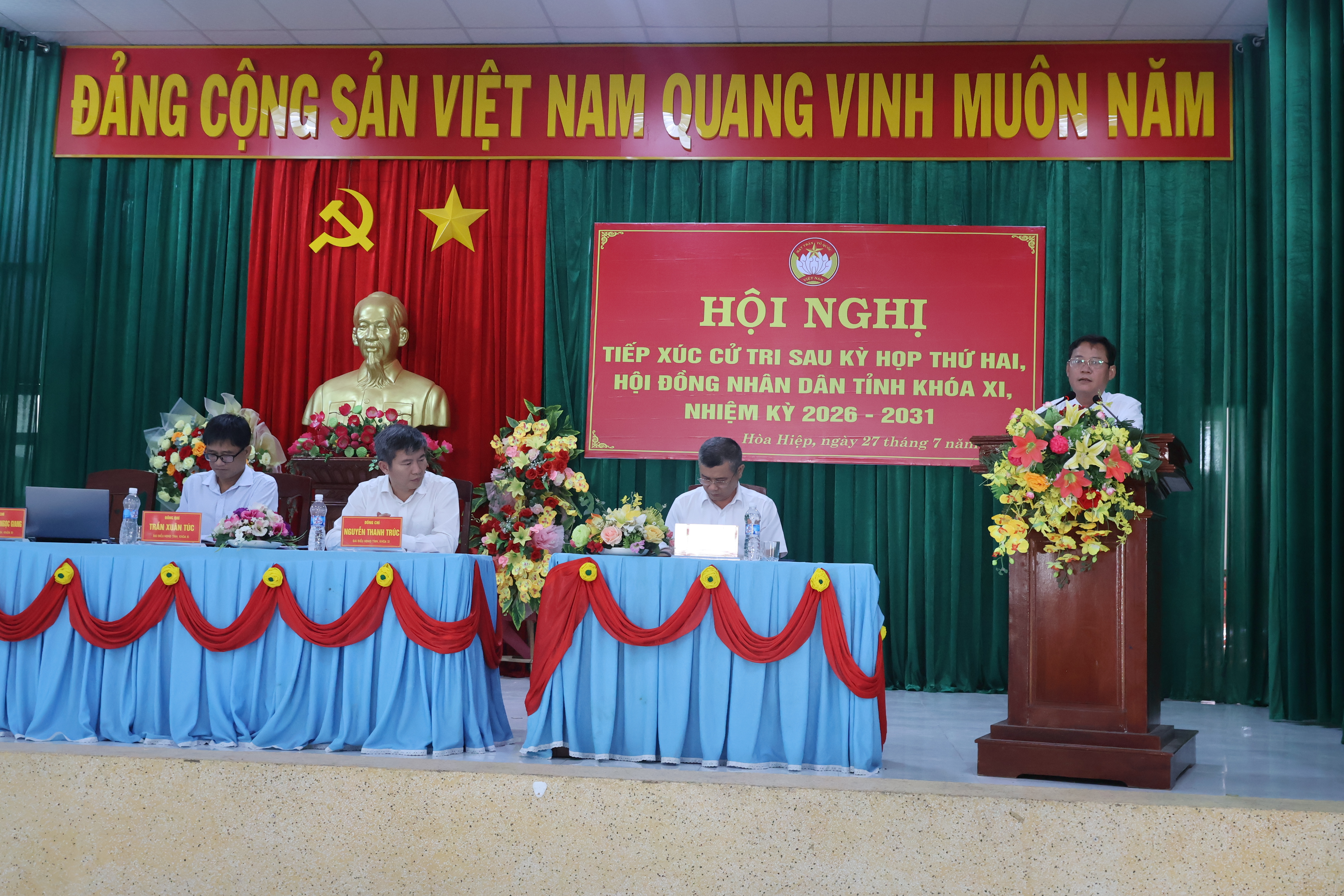 HĐND tỉnh tiếp xúc cử tri phường Hoà Hiệp sau kỳ họp thứ 2
