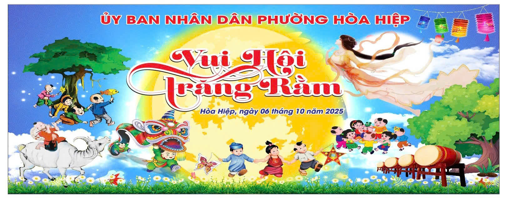 TỔ CHỨC ĐÊM HỘI TRĂNG RẰM CHO TRẺ EM CÓ HOÀN CẢNH KHÓ KHĂN TRÊN ĐỊA BÀN PHƯỜNG HÒA HIỆP