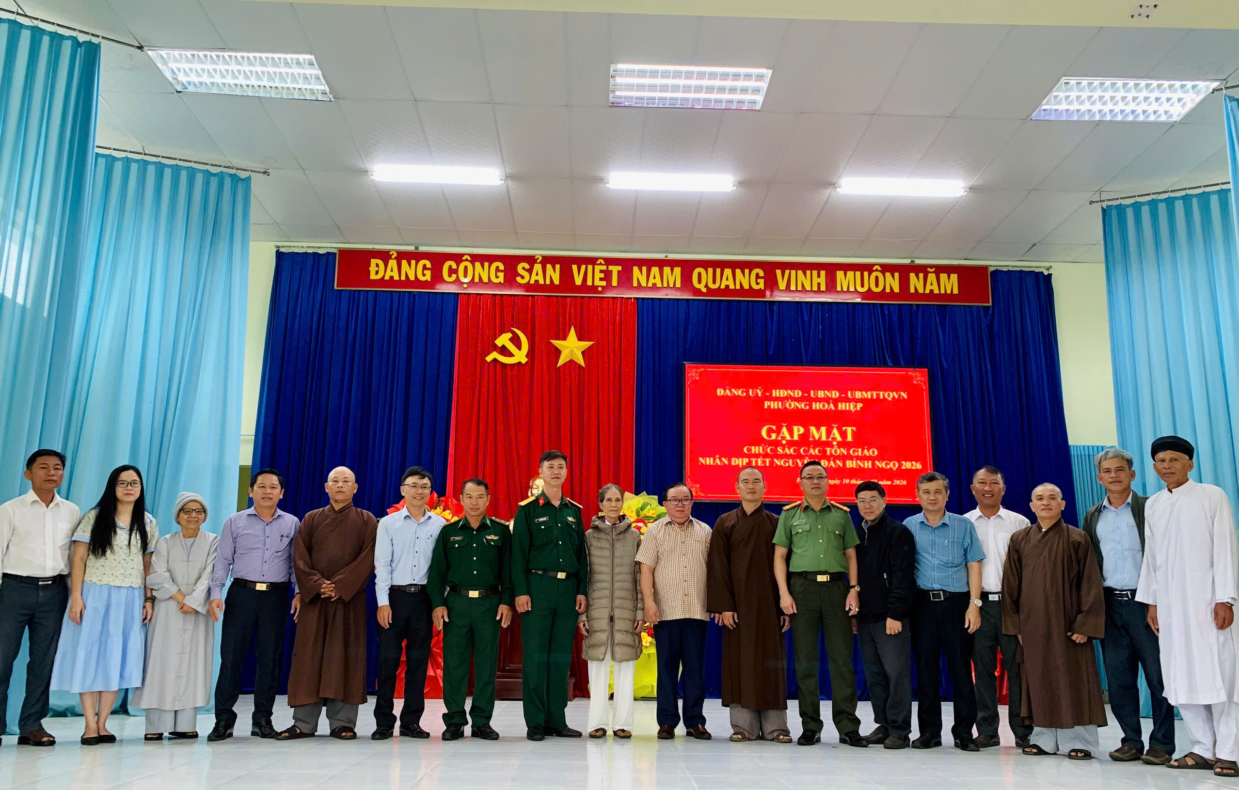 Phường Hòa Hiệp gặp mặt chức sắc tôn giáo nhân dịp Tết Nguyên đán Bính Ngọ 2026