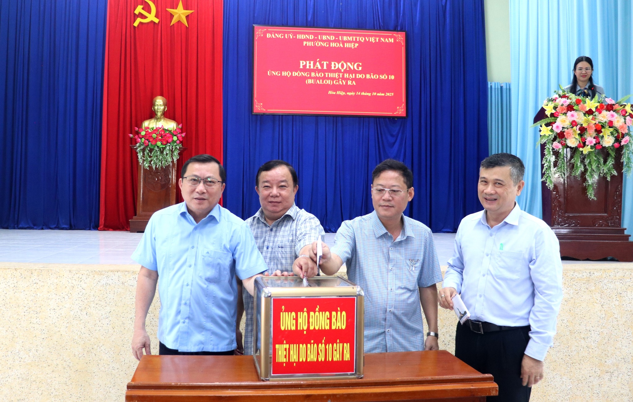 Phường Hòa Hiệp phát động ủng hộ đồng bào các tỉnh phía Bắc khắc phục hậu quả bão số 10